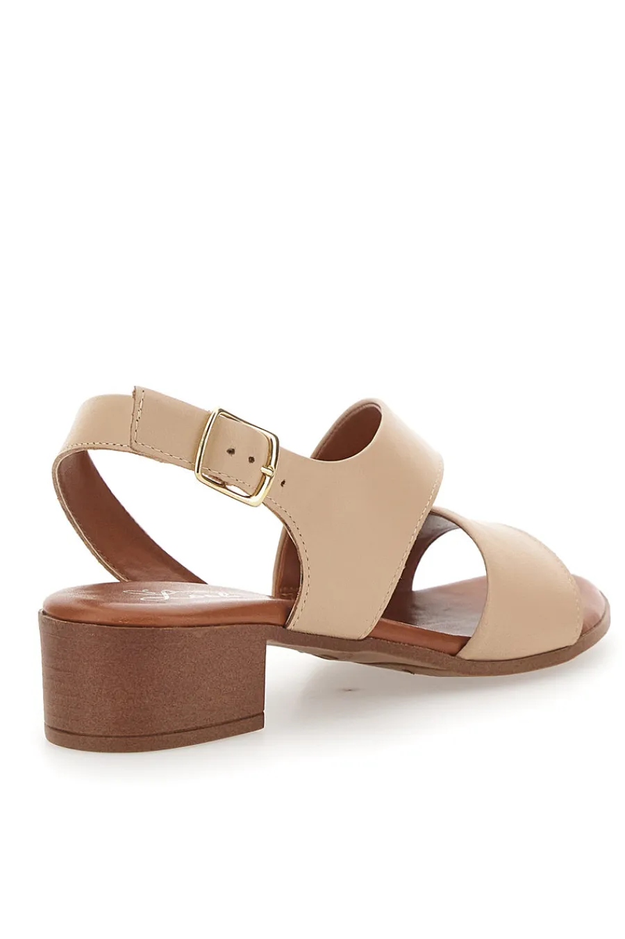 Sandali con Tacco Basso e Tomaia in Pelle 243080-PITTARELLO LOOK New