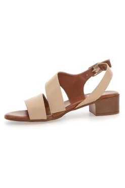 Sandali con Tacco Basso e Tomaia in Pelle 243080-PITTARELLO LOOK New