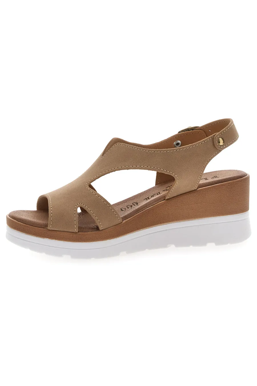 Sandali con Zeppa Bianca e CInturino 11074113-PLOCADI Clearance