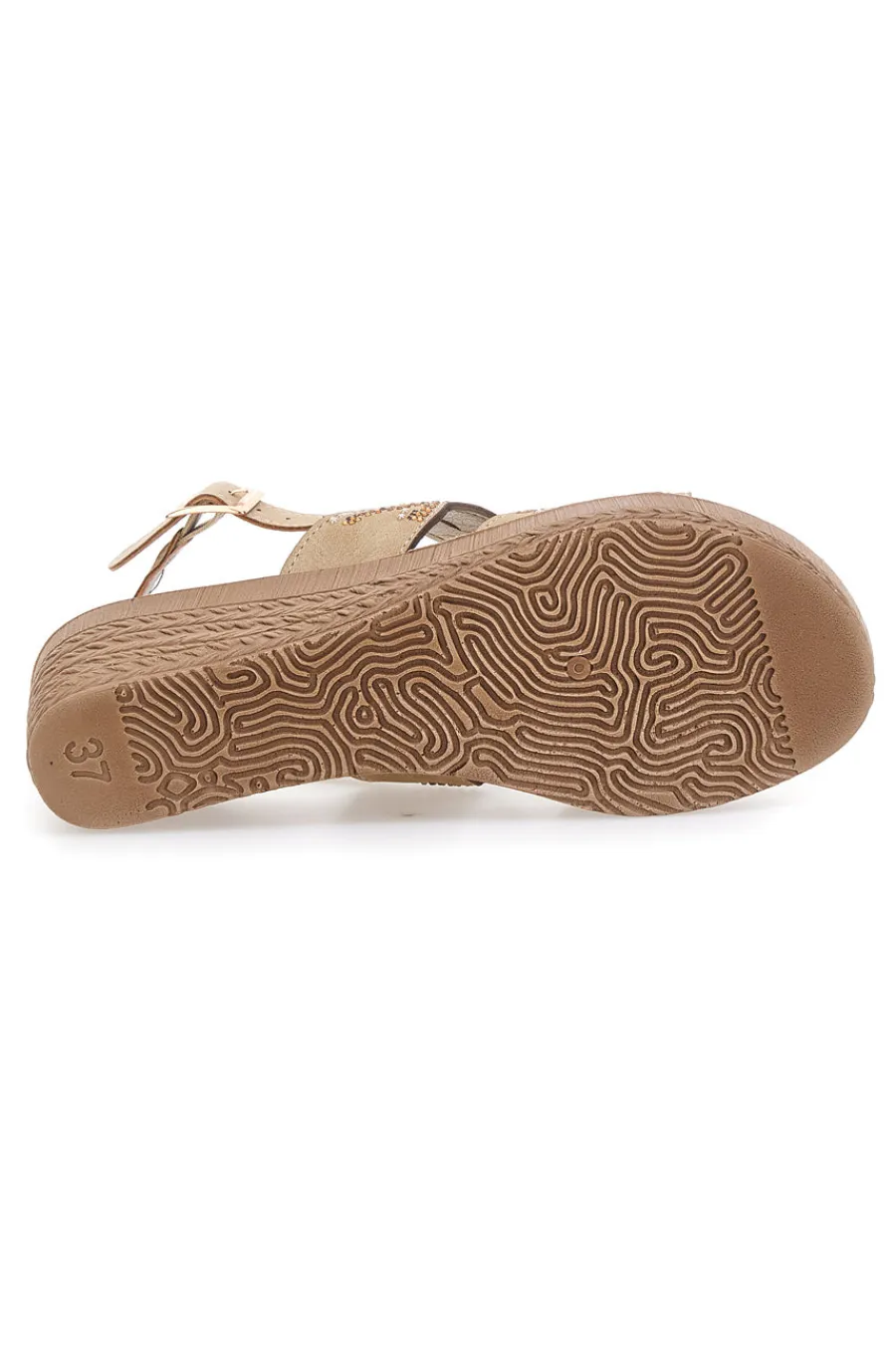 Sandali beige con zeppa decorati 14 GO-INBLU New