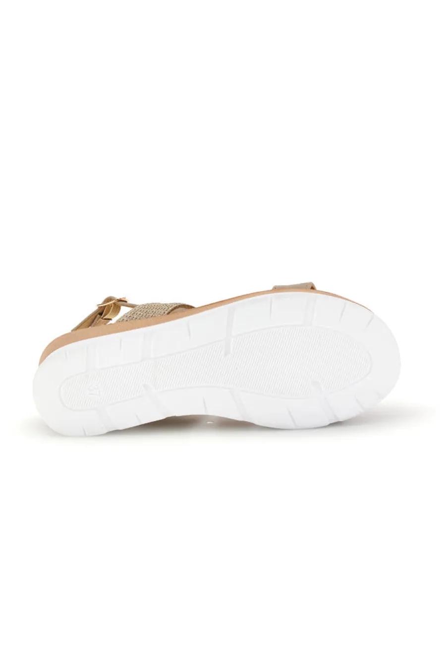 Sandali beige con zeppa e cinturino 11075116-PLOCADI Hot