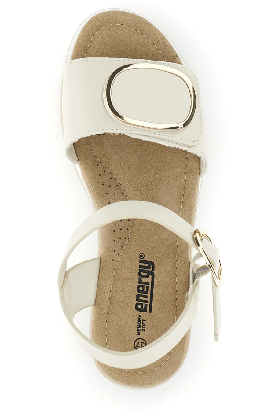 Sandali Beige con zeppa e dettaglio decorativo E471-ENERGY Online