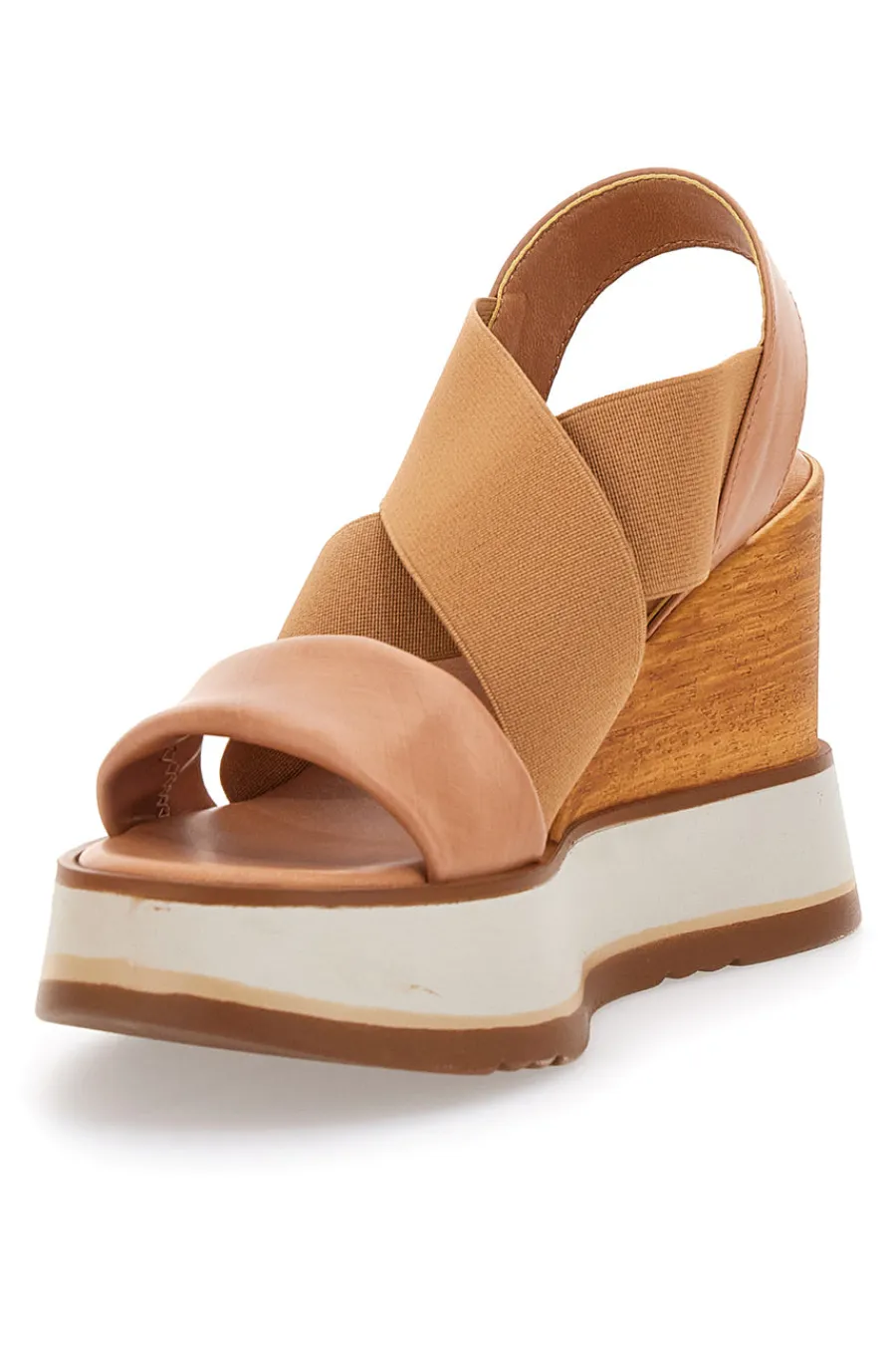 Sandali Beige Con Zeppa 24953-PITTARELLO