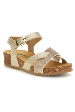 Sandali beige e oro con sottopiede in pelle 293A940SR-PITTARELLO ECO Online