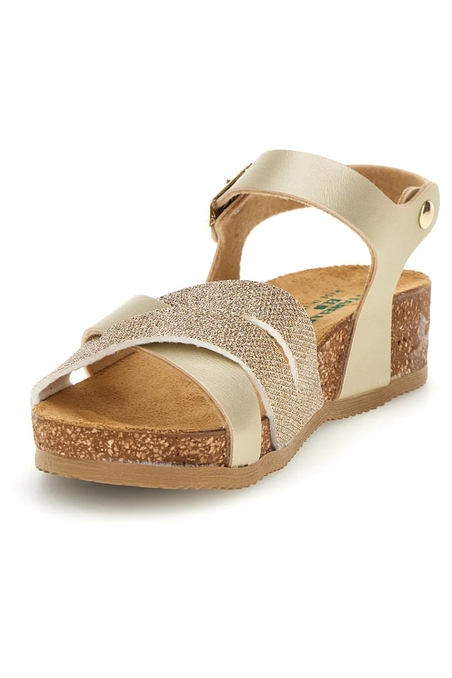 Sandali beige e oro con sottopiede in pelle 293A940SR-PITTARELLO ECO Online