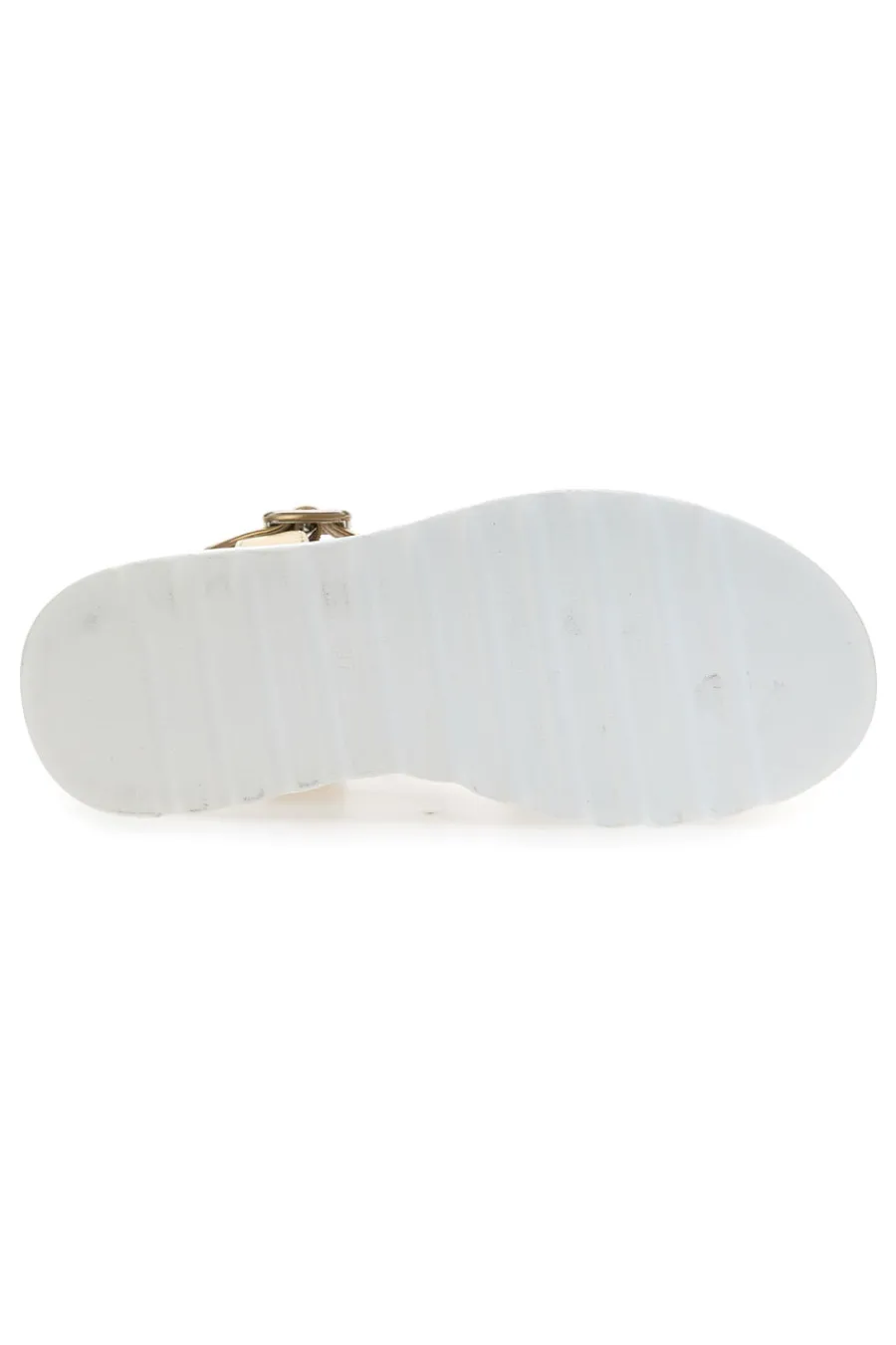 Sandali Beige e Platino Con Platform di 5,5 Cm 492-ENERGY Clearance