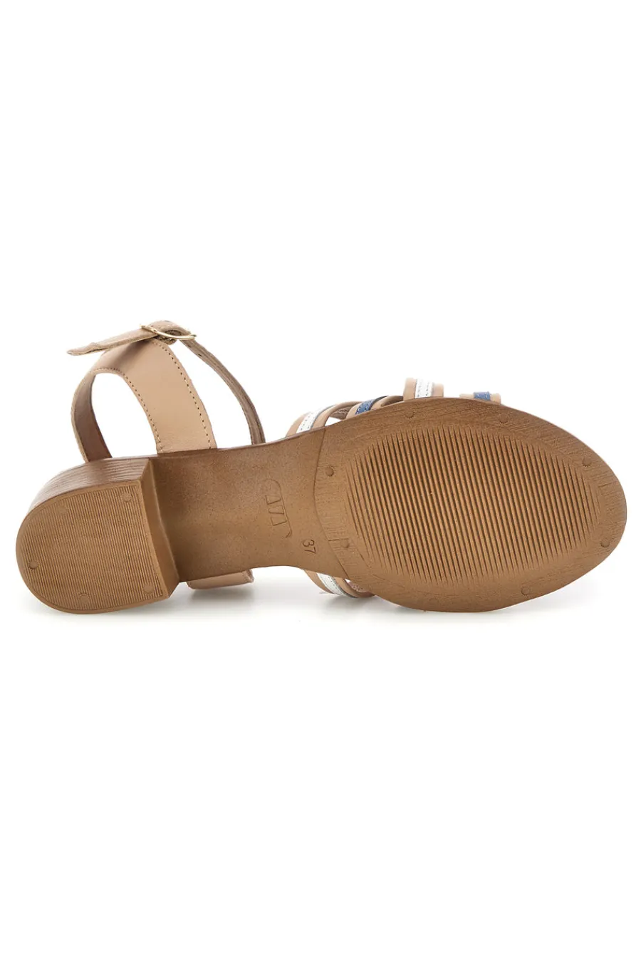 Sandali in pelle con tacco basso e listini 243110-PITTARELLO LOOK New