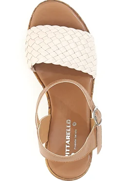 Sandali Beige in Pelle con Zeppa 34633002-PITTARELLO Online
