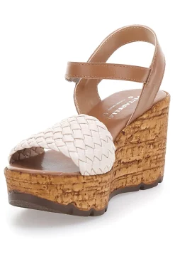 Sandali Beige in Pelle con Zeppa 34633002-PITTARELLO Online