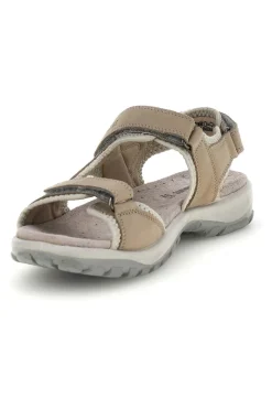 Sandali beige in vera pelle con strappi in velcro FD54-FLY DINAMIC Discount