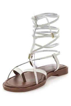 Sandali bianchi alla schiava in pelle TIMA670-PITTARELLO SUN Outlet