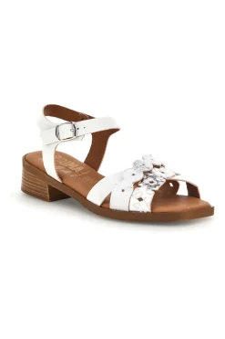 Sandali bianchi con cinturini decorati L43-PRIMA RIGA Sale