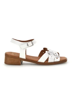 Sandali bianchi con cinturini decorati L43-PRIMA RIGA Sale