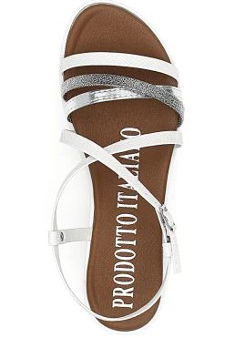 Sandali Bianchi con Cinturino 8103-MIO TEMPO Outlet