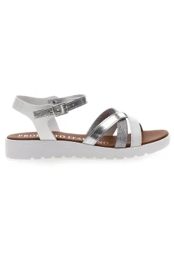 Sandali Bianchi con Cinturino Made in Italy 8140-MIO TEMPO Discount