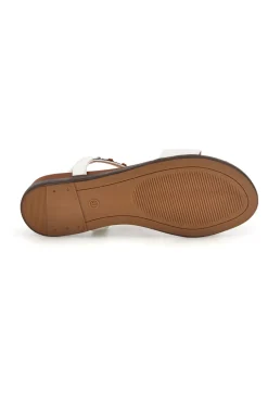Sandali bianchi con dettagli gioiello e cinturino elasticizzato Quanna mel 560319-QUANNA MELL Discount