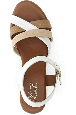 Sandali Bianchi con Fascette Incrociate 243205-PITTARELLO LOOK Clearance
