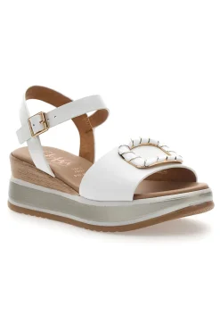 Sandali bianchi con platform 19236-PITTARELLO CLASS