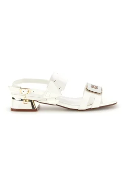 Sandali bianchi con tacco basso e cinturino 9725-LAURA BIAGIOTTI Clearance