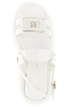 Sandali bianchi con tacco basso e cinturino 9725-LAURA BIAGIOTTI Clearance
