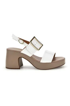 Sandali Bianchi con tacco e fibbia MK3935435-PITTARELLO LOOK Discount