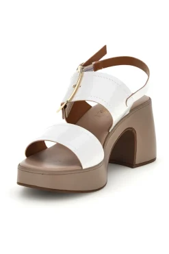 Sandali Bianchi con tacco e fibbia MK3935435-PITTARELLO LOOK Discount