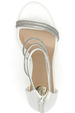 Sandali bianchi con tacco e strass 237-LE HAVRE PARIS Best