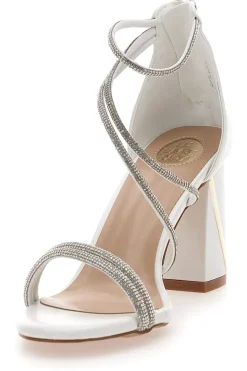 Sandali bianchi con tacco e strass 237-LE HAVRE PARIS Best