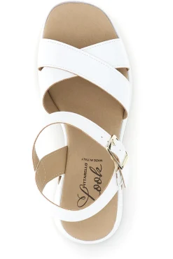 Sandali bianchi con tacco MK3557C435-PITTARELLO LOOK