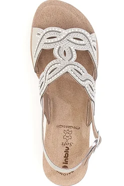 Sandali Bianchi con zeppa decorati 14 GO-INBLU Best