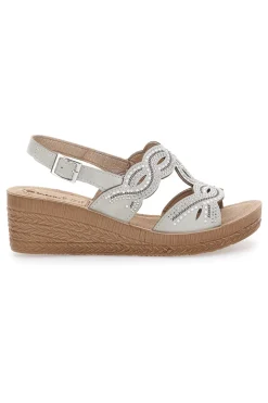 Sandali Bianchi con zeppa decorati 14 GO-INBLU Best