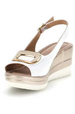 Sandali Bianchi con zeppa e morsetto MK3908352-PITTARELLO LOOK