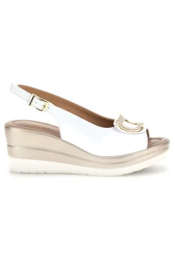 Sandali Bianchi con zeppa e morsetto MK3908352-PITTARELLO LOOK