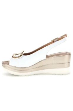 Sandali Bianchi con zeppa e morsetto MK3908352-PITTARELLO LOOK