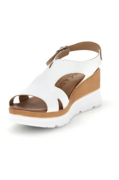 Sandali bianchi con zeppa made in Italy 11074113-PLOCADI Sale