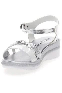 Sandali Bianchi e Argento con Platform 2495-MIO TEMPO New