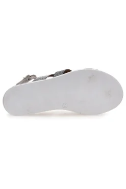 Sandali Bianchi e Argento Con Platform 3004-PLOCADI Discount