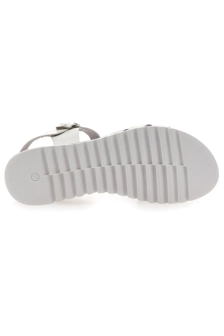 Sandali Bianchi e Argento con Cinturino 005-PLOCADI Clearance