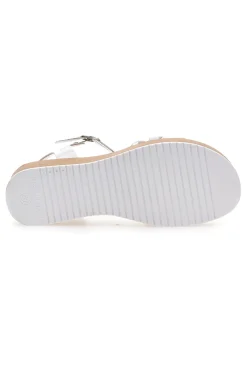 Sandali Bianchi e Argento con Platform 4194-MIO TEMPO Hot