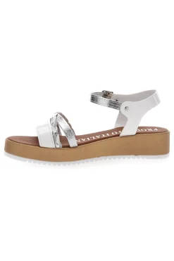Sandali Bianchi e Argento con Platform 4194-MIO TEMPO Hot