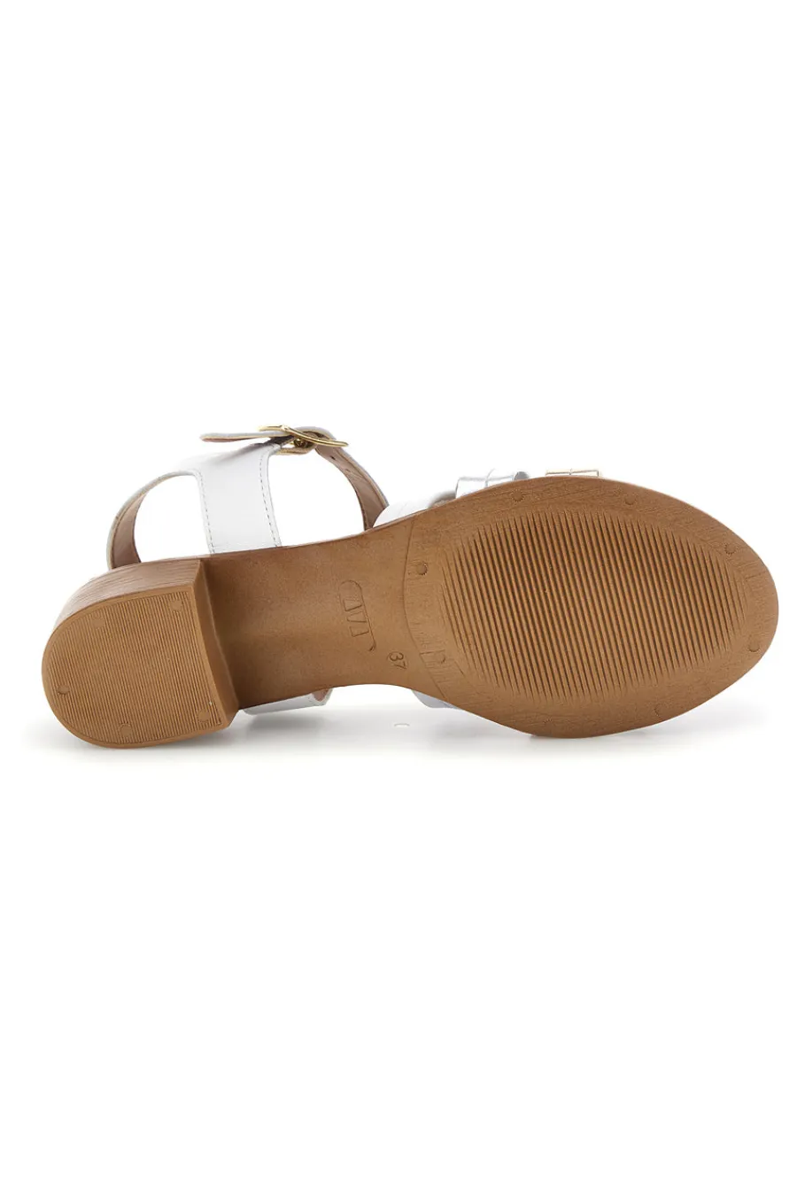 Sandali bianchi e argento in pelle con fasce incrociate 243205-PITTARELLO LOOK