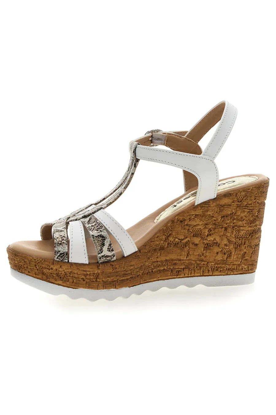 Sandali Bianchi e Fantasia Animalier con Zeppa MK31241-PITTARELLO LOOK Online