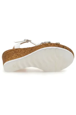 Sandali Bianchi e Fantasia Animalier con Zeppa MK31241-PITTARELLO LOOK Online
