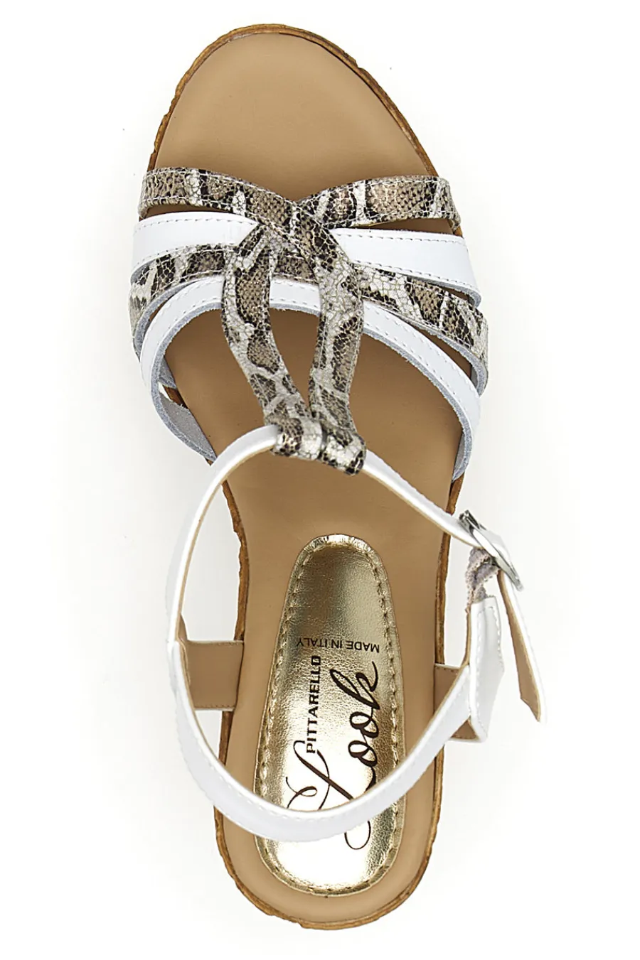 Sandali Bianchi e Fantasia Animalier con Zeppa MK31241-PITTARELLO LOOK Online