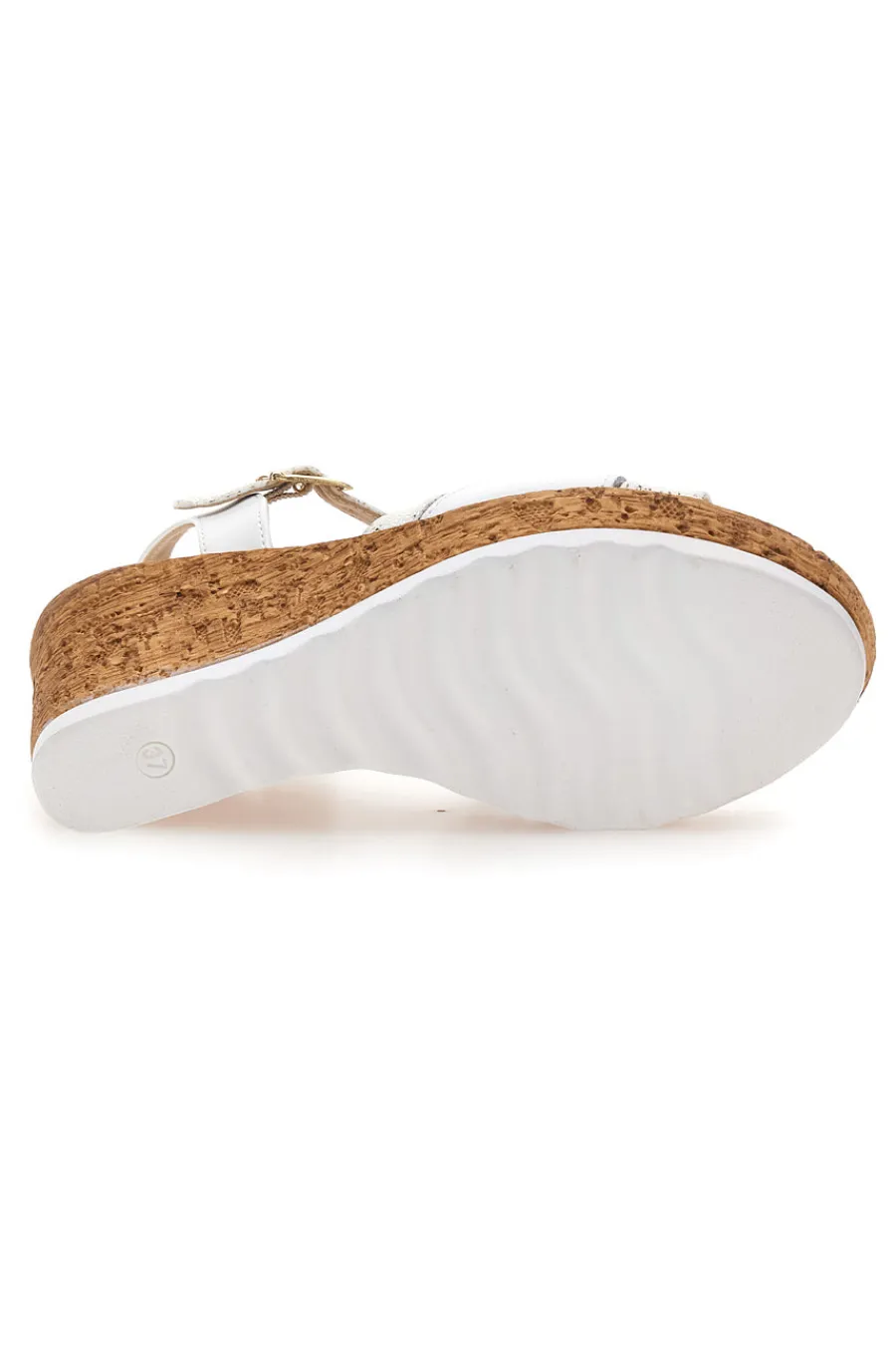Sandali Bianchi e Oro con Zeppa Alta MK24731-PITTARELLO LOOK Online