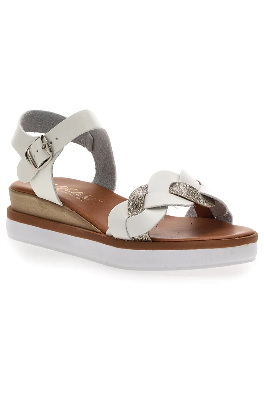 Sandali Bianchi e Platino Con Platform 4,5 cm 3007-PLOCADI