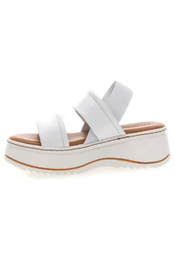 Sandali Bianchi in Pelle con Platform e Elastico Posteriore 54874-PITTARELLO Hot