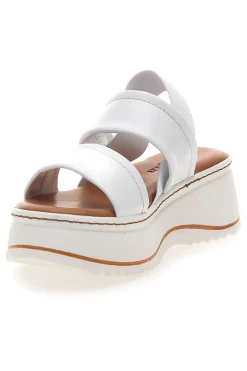 Sandali Bianchi in Pelle con Platform e Elastico Posteriore 54874-PITTARELLO Hot