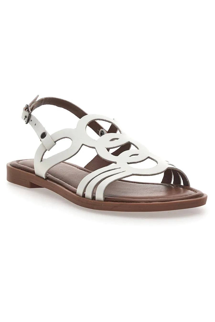 Sandali Bianchi In Vera Pelle A6440102-PITTARELLO SUN Discount