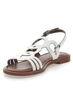 Sandali Bianchi In Vera Pelle A6440102-PITTARELLO SUN Discount